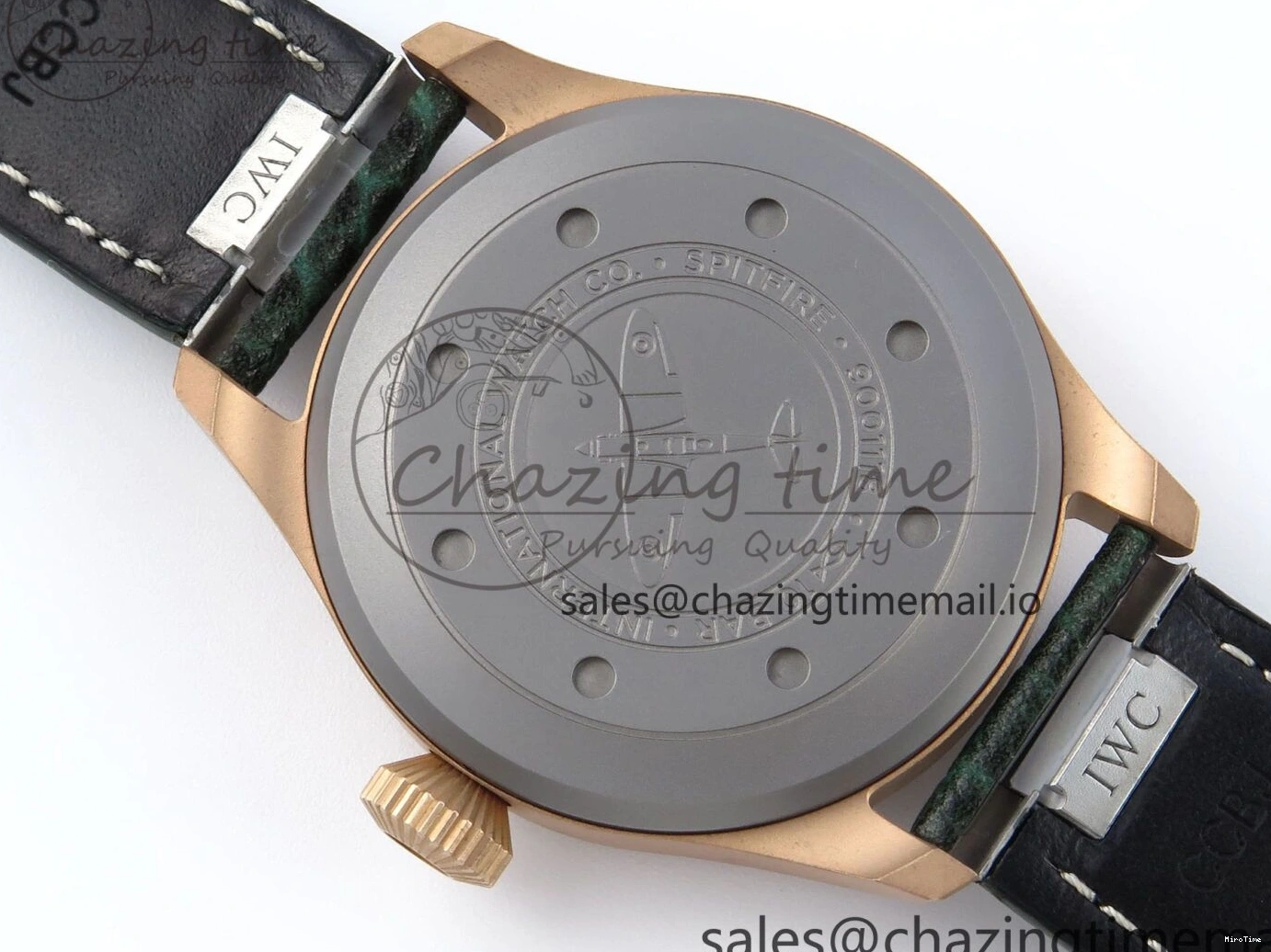 MIROTIME 0307 Durable Big Pilot IW329702 M+F 1:1 Best Edition Green Dial on Green Leather Strap MY 7006